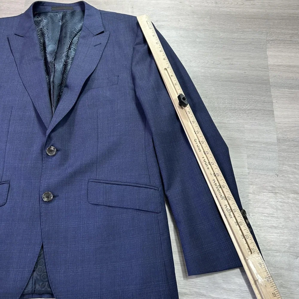 Peter‎ Jackson Suit Jacket Mens 40 Short Blue Wool Reda Super 110s 2 Button